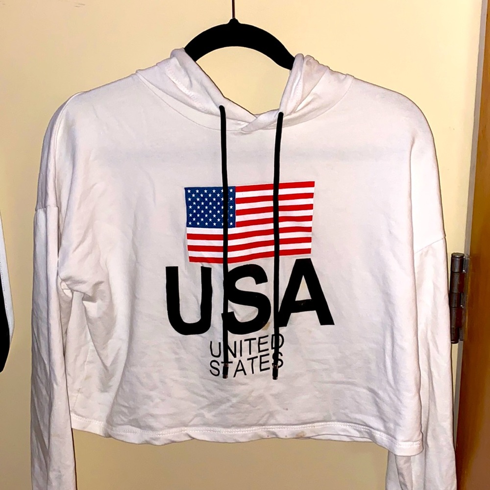 USA cropped hoodie